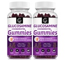 Glucosamină Chondroitin Gumies cu MSM & Elderberry Extra Putere - Suport Flexibilitate, Supplement de sprijin imun antioxidant pentru adulți, Bărbați și femei - 60 Chondroitin Gumies (2 ambalaj)