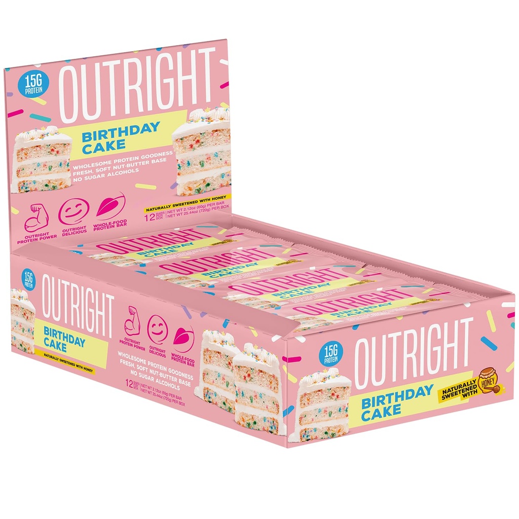 Baruri outright - tort unt de arahide - baton de proteine alimentare integrale - fără alcool din zahăr - MTS Nutrition (12 Conte)