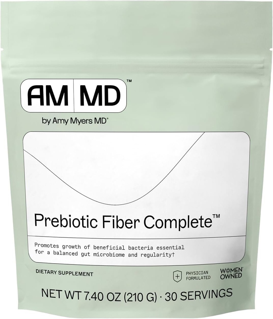 Amy Myers MD Prebiotic Fiber Powder - Suport Gut - Organic Acacia Fiber - Keto Friendly - Gluten Free, Egg Free, Non-Dairy, Non-GMO - 30 Serviri