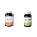 American Health Papaya Digestive Enzyme Tablets Chewable Bundle - Original 600 Count and with Clorofill 100 Count