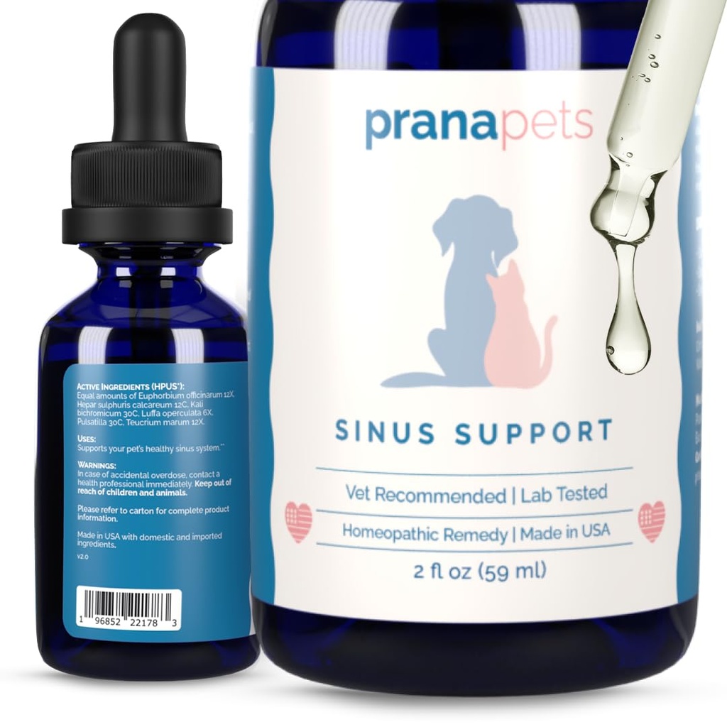 PranaPets Sinus suport supliment lichid pentru animale de companie 