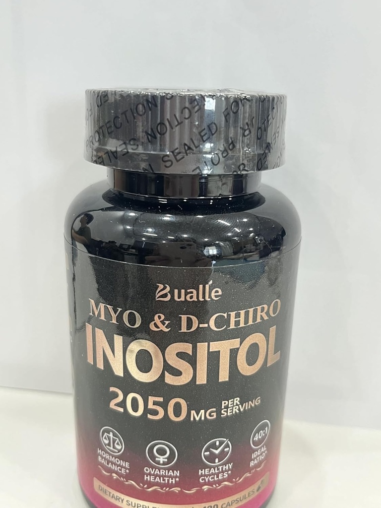 Bualle Myo-Inositol & D-Chiro Inositol - Suport ovarian Vitamina - 40:1 Amestec pentru susținerea echilibrului hormonal pentru femei