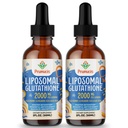 2000MG Liposomal Glutatione Liquid, 98% Absorbţie, Active Form L-Glutation Supliment, Vegan prietenos, puternic antioxidant pentru sistemul imunitar, Aging Defense, Detox, 4 FL.OZ