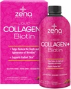 Zena Liquid Colagen + Biotin: 2500mg Colagen, 5000mcg Biotin, Verisol Formula 