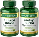 Natura's Bounty Ginkgo Biloba 60 Mg, 200 Capsule (17243) (Pachet de 2)