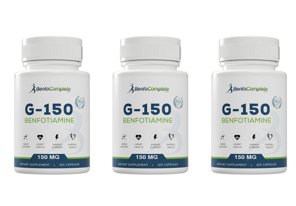 Benfotiamină 150Mg 120 capsule gelatinoase per flacon - ambalaj cu 3 flacoane