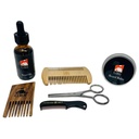 Kit barbă naturală G.B.S - ulei de barbă cu jojoba, barbă condiţionat Balsam, 2 barbă de lemn cu sidele Stiling Comb, piepteni mustaţă de buzunar, foarfece cu barbă şi mustaţă