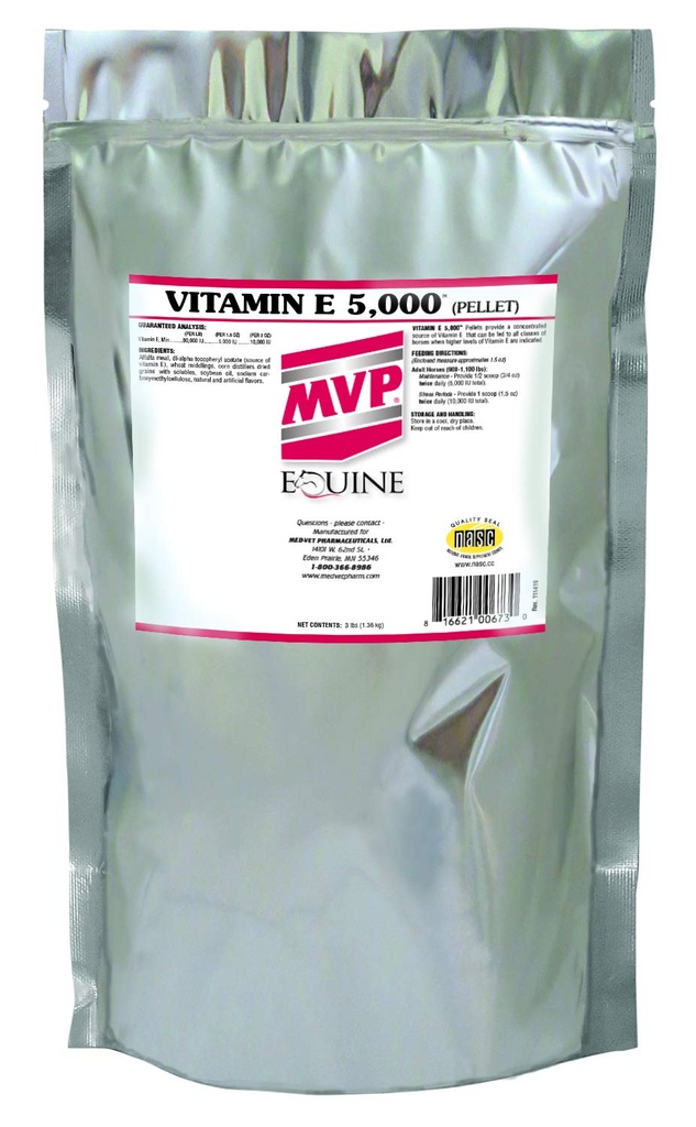 Vitamina E 5,000 (3lb) Vitamina E pentru cai...