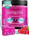 KEY NUTRIENTS Multivitamine Electroliti pulbere fără zahăr - Juicy Raspberry Electrolit Pulbere - Pulbere de hidratare - Fără calorii, Gluten gratuit Keto Electroliti pulbere - 90 Serviri - Made in USA