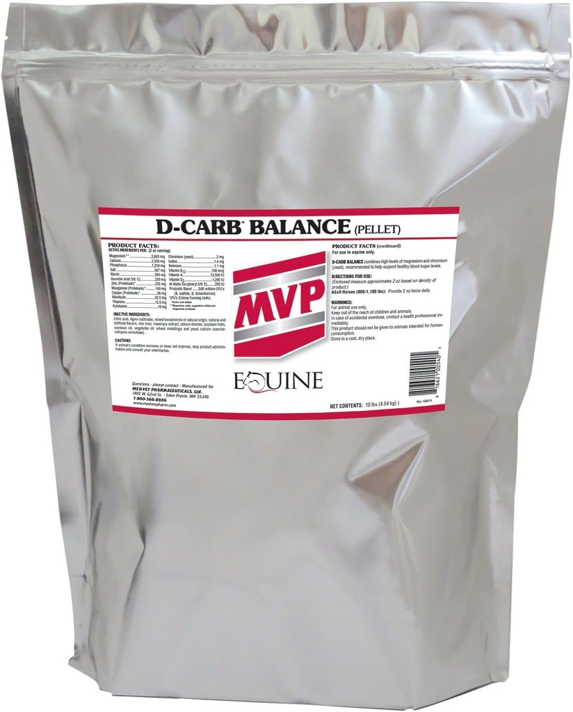 MVP D-Carb Echilibru (10lb) Suportă Glucoza Metabolizare +Vitamini şi Probiotice...