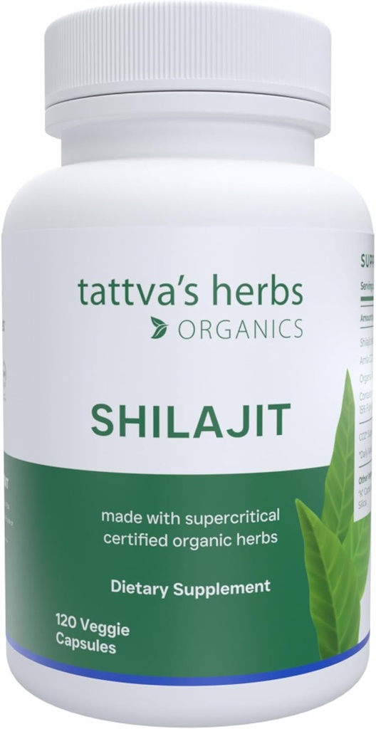 Tattva Herbs Shilajit Herbal Supplement, Shilajit for Men and Women, Himalayan Shilajit Capsules, Shilaj Extract, 1 Pack, 120 Conte, 25 Years of Premium Service
