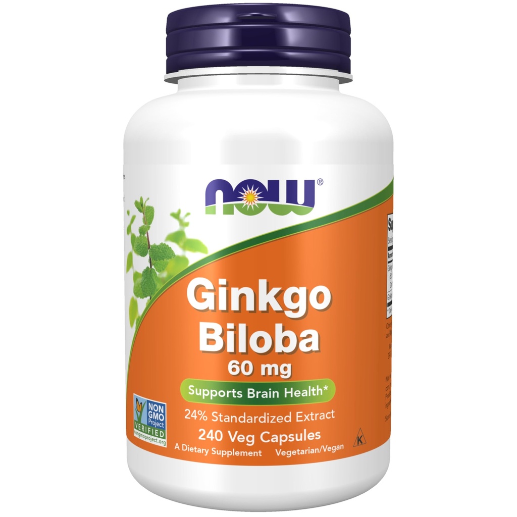 ACUM alimente Suplimente, Ginkgo Biloba 60 mg, 24% Extract standardizat, non-GMO proiect verificat, 240 Veg capsule