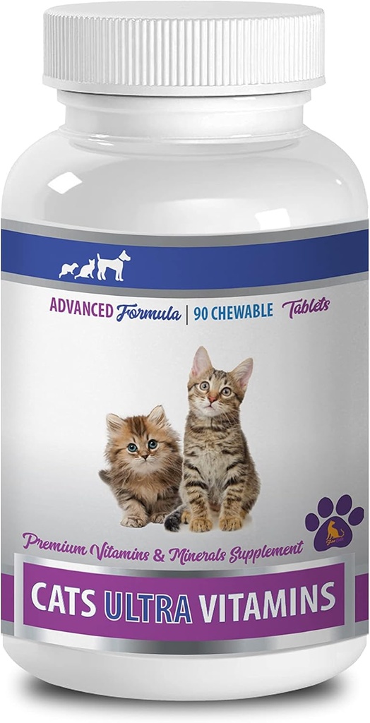 Cat Tratamente de curățare a dinților - Ultra Vitamine pentru pisici - Minerale sănătoase și vitamine Formula - Chews - pisica Calciu - 1 flacon (90 tratează)