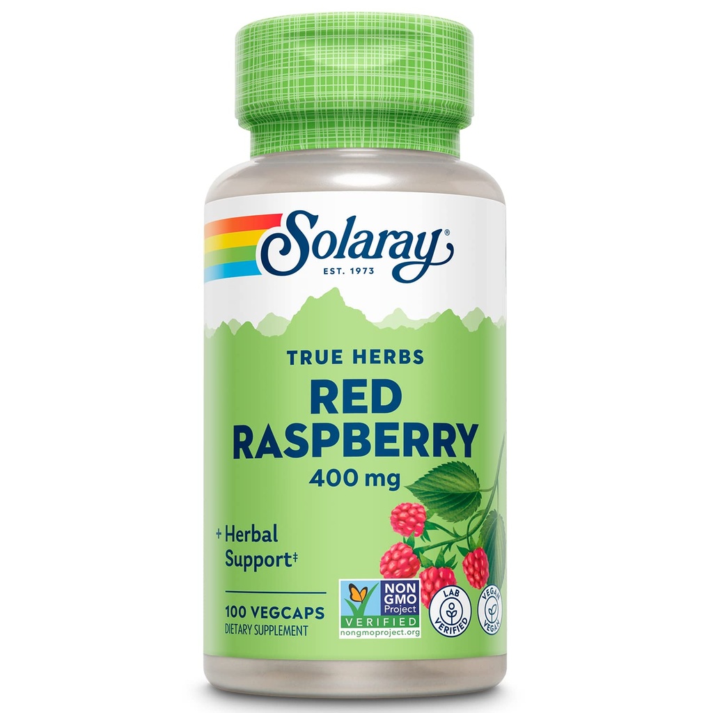 SOLARAY Red zmeură frunze capsule, 400 mg 