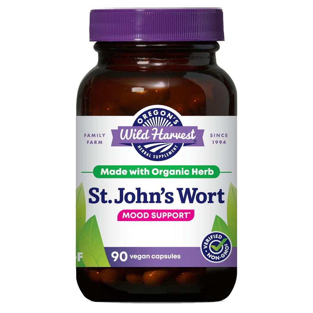 Oregon Wild Harvest St John's Wort Supplement, 90 Count