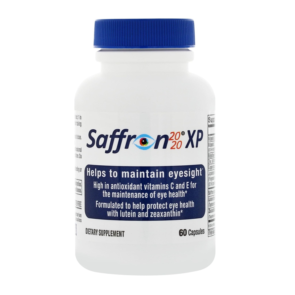 Saffron 2020-XP Supliment cu Saffron, Resveratrol, vitamine și minerale, Zeaxantină și luteină -60 Capsule vegetariene