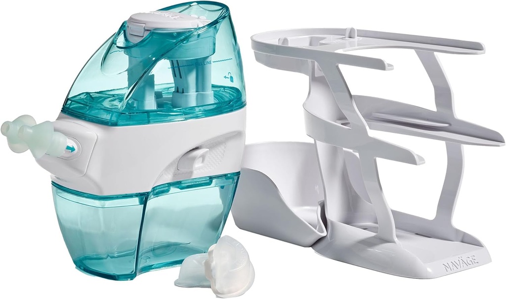 Navage Essentials Bundle - Sistem de irigare nazala - Saline Nasal Clătite Kit cu 1 Navage Nase Cleaner, 30 Sare Pods și 1 Countertop Caddy
