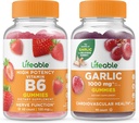 Vitamina viata B6 + Usturoi 1000mg, Gummie Bundle - mare Tasting, Supliment de vitamine, Gluten gratuit, OMG-uri gratuit, masticabil