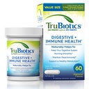 TruBiotics Probiotice pentru Digestive & Immune Health, Sprijină Regularitatea & ajută la ameliorarea disconfortului abdominal, gaz și balonare, 2 Studii Probiotice Studiate clinic, Plus Prebiotice, 60 Capsule