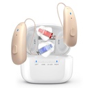Audieri reîncărcabile pentru Seniori - În spatele-Ear BTE Audiere de ajutor cu zgomot Anulare pentru pierderea auzului sever, Invizibil OTC audiere amplificator cu Charging Case pentru adulți