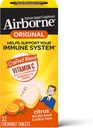 Aeroborne Vitamina C 1000mg (per Serving) Citrus Chewable Tablets (32 Count in a Box), Gluten-Free Immune Supplement, with Vitamins A C E, ZINC, Seleniu, Echinaceae & Ginger, Antioxidanti