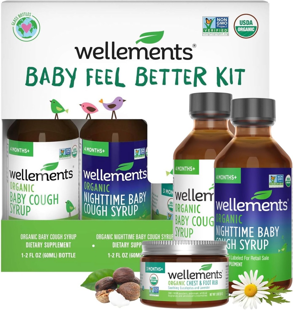 Wellments Organic Baby Feel Better Kit pentru 4 luni + 