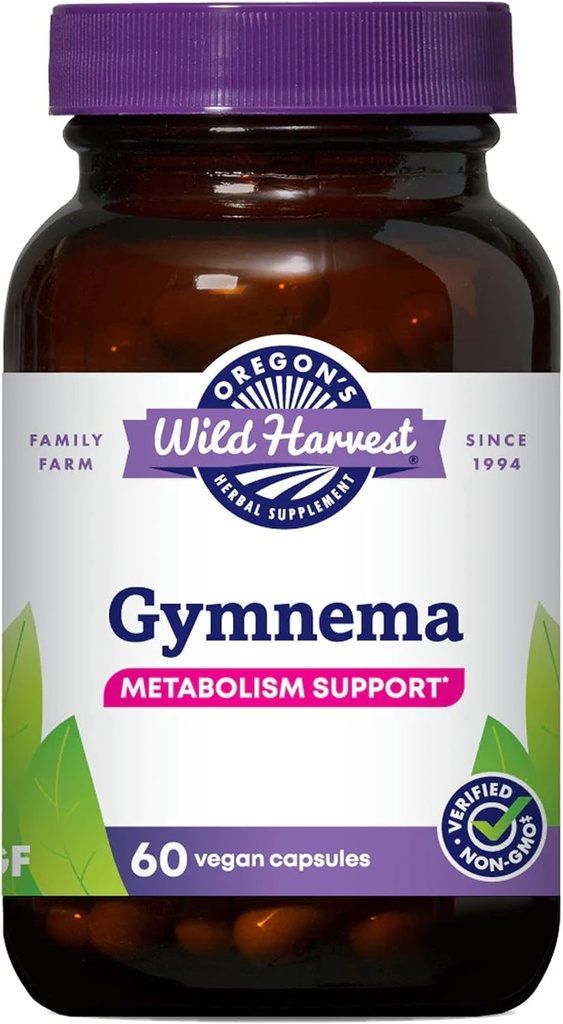 Oregon Wild Harvest Gymnema Herbal Supliment Capsule Vegan, 60 Conte