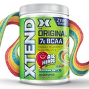 Xtend Original BCAA Powder Airheads Rainbow Berry Flavor, 7g BCAA și 2,5g L-Glutamine, Sugar Free Post Workout Muscle Recovery Drink with Amino Acids for Men & Women, 30 Servings