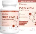 ENERGI Blend de zinc cu vitamina A, B-3 & B-6, supliment de suport imun cu rădăcină marshmellow, extract de rădăcină de dandelion și ciuperci Shiitake, 90 capsule suplimente de zinc