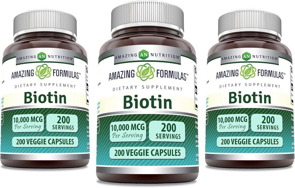 Amazing Formulas Biotin 10000 mcg Veggie Capsule 