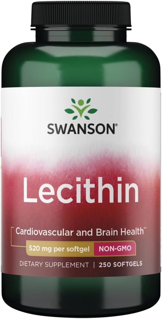 Swanson Lecitin Non-GMO 520 Milligrams 250 Sgels