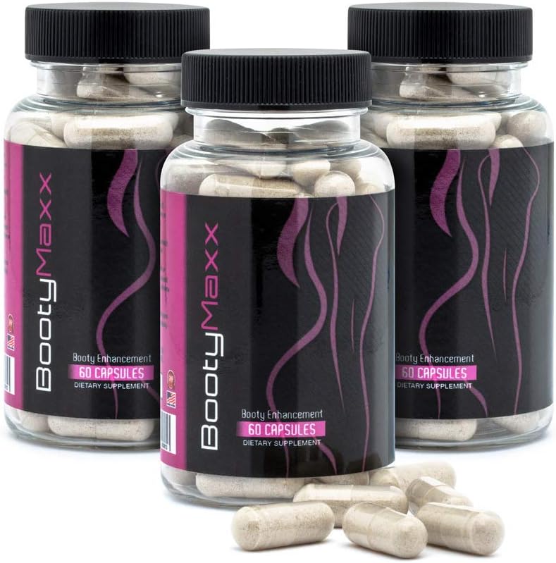 Booty Maxx Pills, Suplimente pentru femei și bărbați, țintă curbe tale, butt Formula cu ingrediente, The Original Booty Brand.