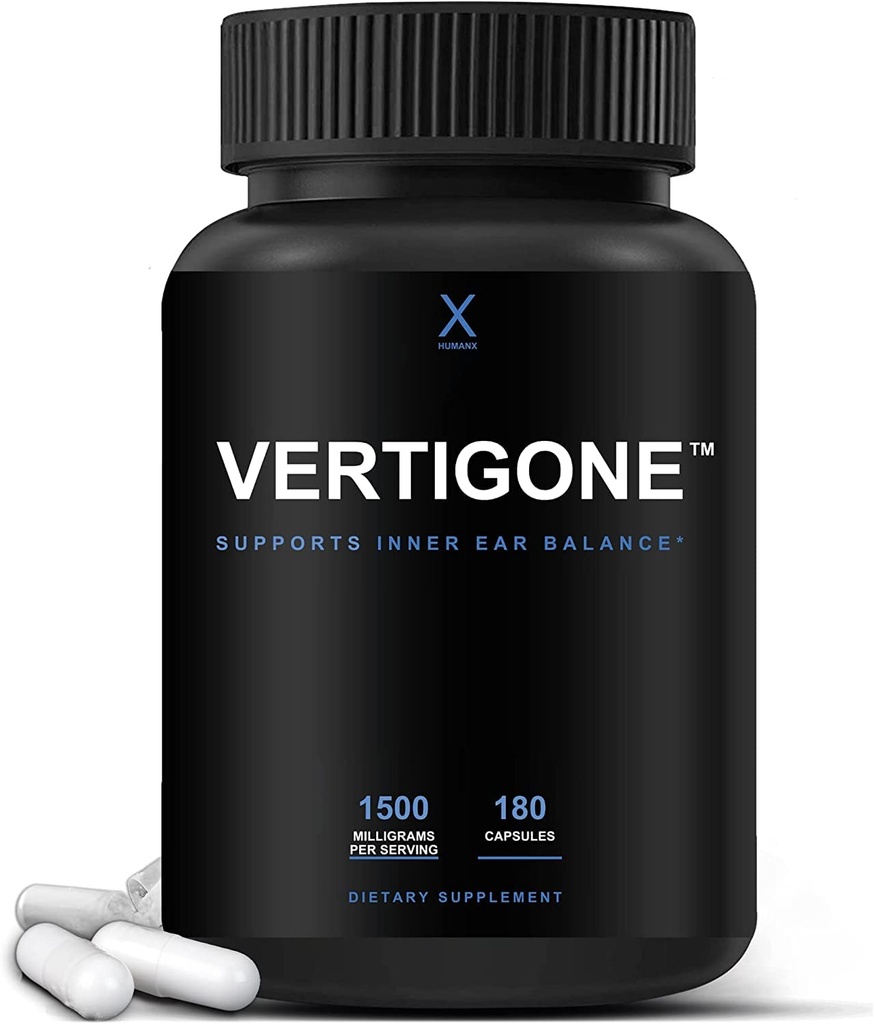 UMANX VertiGone - vertij Relief - Ingrediente testate în timp - Ancient Natural Inner Echilibrul urechii - Relieve Amețeli, greață, senzații de spinning & swaying - pastile de ajutor amețit
