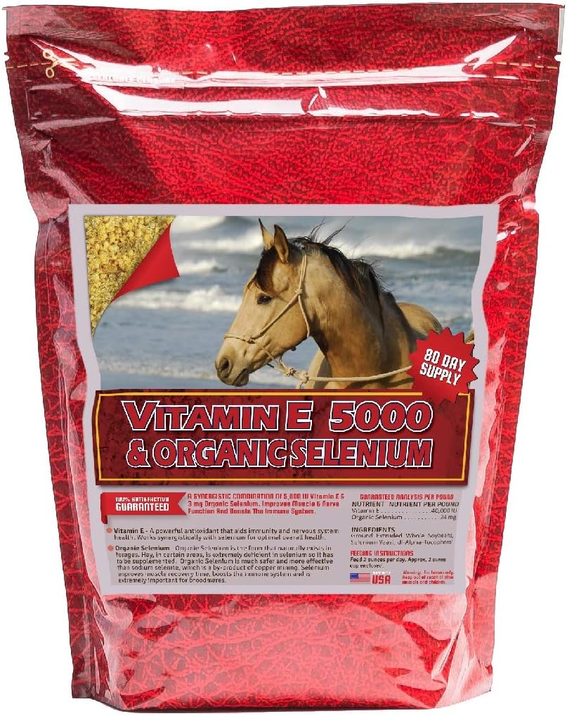 Vitamina E şi Seleniu organic 10 lb, 5000 UI vitamina E şi 3 mg seleniu organic per doză