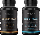 Bestseller Sleep MAX & Rise Max Professional Bundle All-in-One Nootrops & Functional Mushroom Blend & Calmant Blend for Sleep