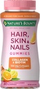 Natura's Bounty Hair, Skin & Nails with Biotin and Colagen, Supports Hair Skin and Nail Health, 2500 mcg, Citrus Flavored Gummies, 140 Ct