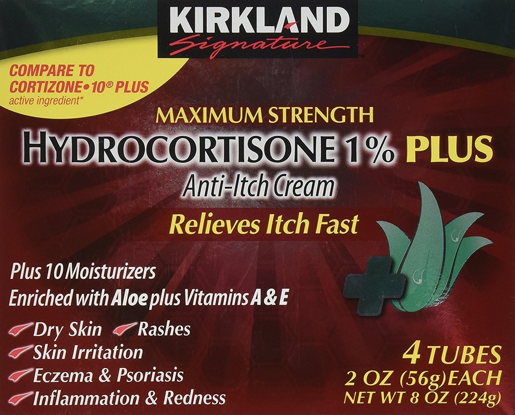Kirkland Hydrocortizon% 1 Cream, 2 Ounce (Pachet de 4)