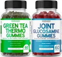 Ceai verde Fat Burner pierdere în greutate (60 gume) Apetit Suppressant pierdere în greutate Supliment pentru bărbați și femei și Glucosamine Chondroitin Supliment comun (60 Conte) Suplimente comune pentru adulți