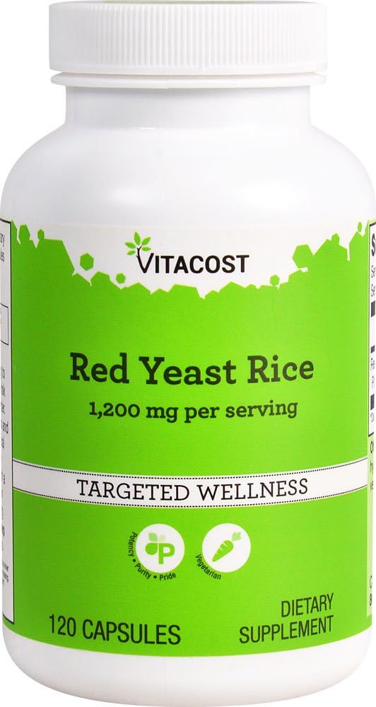 Vitacost Red Yeast Rice - 1200 mg - 120 Capsule vegetariene