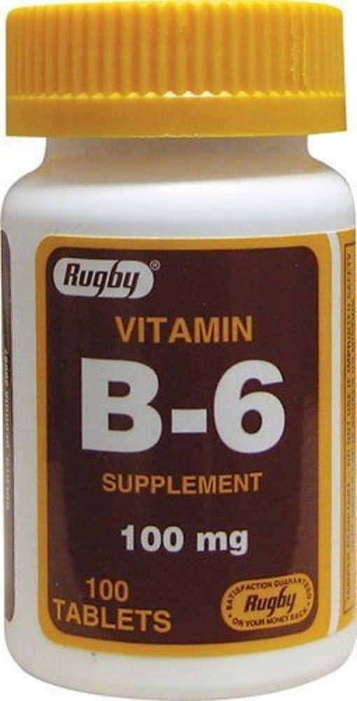 Rugby Vitamina B-6 comprimate, 100 mg, 100ct (3 ambalaj)