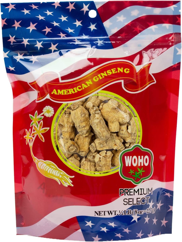WOHO scurt Extra Large American Ginseng Roots 8 oz sac
