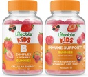 Copiii de viață B Complex + Suport Immune Copii, Gume Bundle - mare Tasting, Supliment de vitamine, Gluten gratuit, OMG gratuit, Guma de mestecat