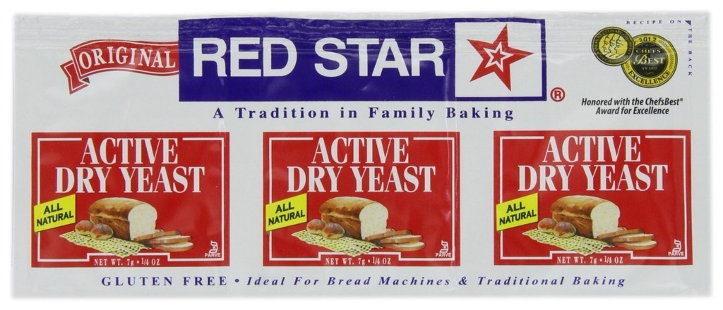 Red Star nutritional Yeast - Active Dry -.75 oz - Cazul de 18