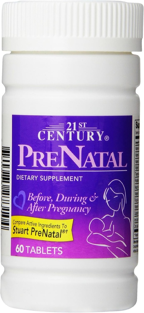 21st Century Prenatal Tablets, 60 Count (Pachet de 2)