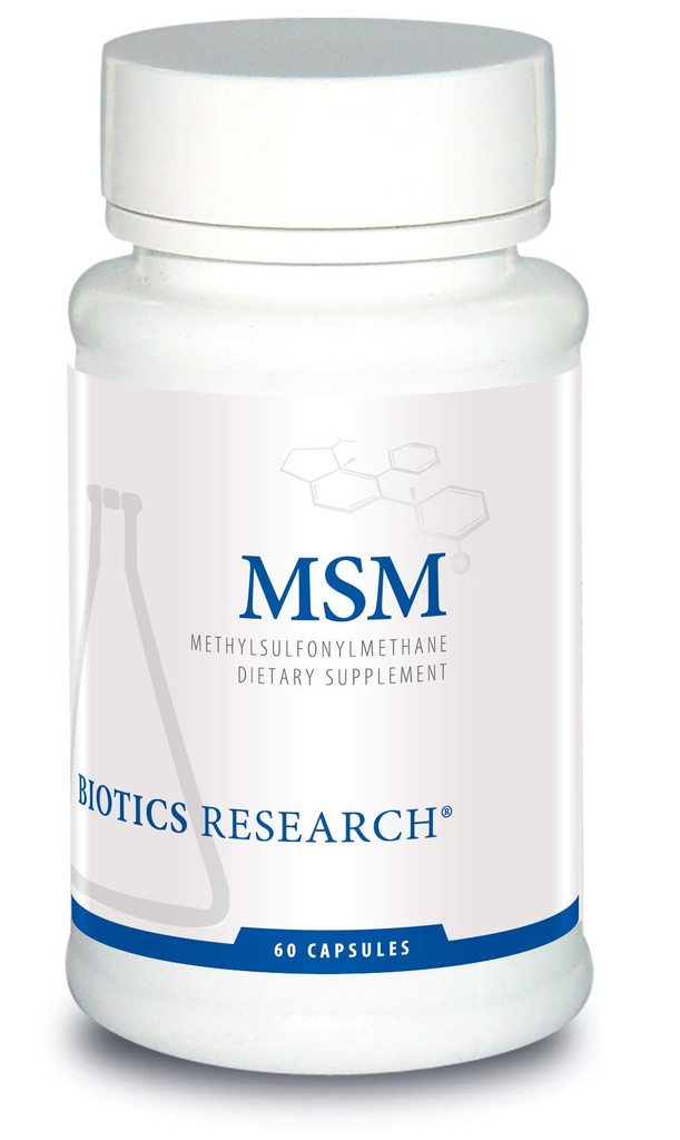 Biotics Research MSM Potent Sulf Supliment, Colagen Production, Healthy Hair, Skin & Nails, Muscle and Joint Comfort. 60 Capsule