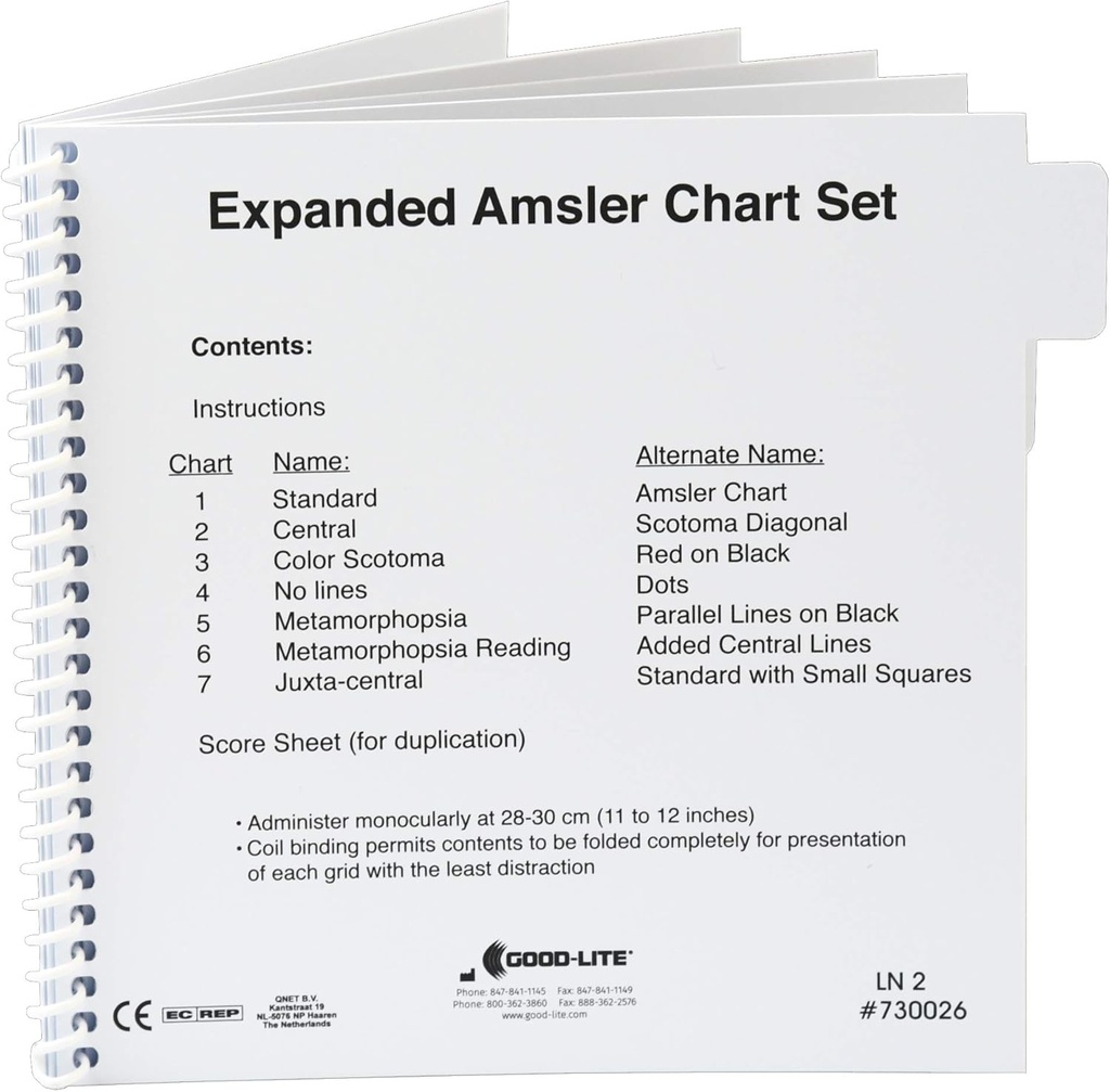 Amsler Grid Chart Set, extins