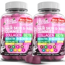 Multimane Colagen Gummies cu Biotin Keratin Acid Hyaluronic Bambus Vitamina A C Vitamina D Vitamina E Folate Saw Palmetto Siliciu B3 Vitamine Piele de par si unghii Gumies de Curate Nutra