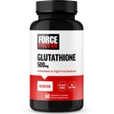 Force FACTOR Glutatione Supliment, Antioxidant Supliment cu redus Glutatione 500mg pentru absorbţie şi eficacitate superioară, forma activă, Vegan, non-GMO, 60 Capsule vegetale