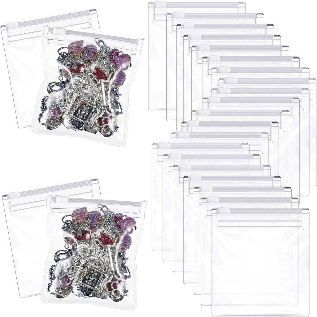 Pill Pouch Bags Zippered Pill Pouch Pill Baggies Clear Plastic Pill Bags Self Sigilarea Travel Medicine Stocare organizator cu Slide Lock pentru ulei de ficat de cod, pastile și elemente mici (36 piese)