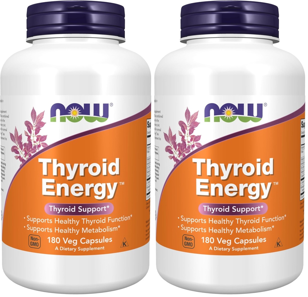 ACUM Alimente Suplimente, Tiroidar EnergyTM, Iod și Tyrosine Plus Seleniu, Zinc și cupru, 180 Veg Capsule (Pachet de 2)